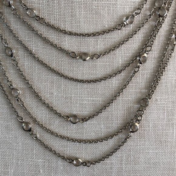 The Limited 6-Strand Crystal Necklace - Picture 3 of 4